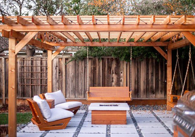 Pérgola de madera en Bizkaia